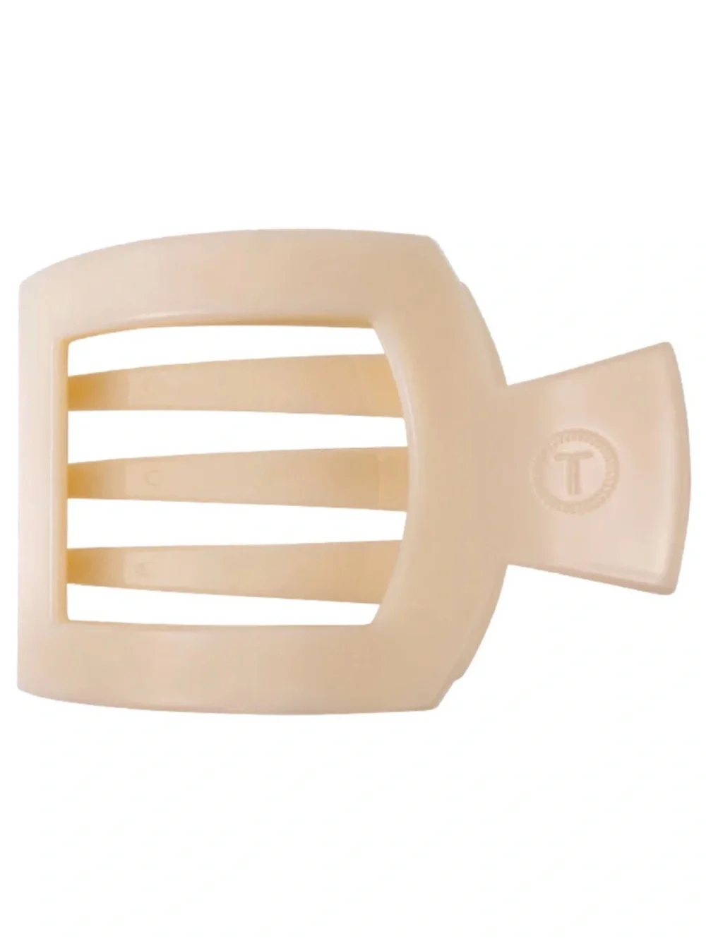 Teleties Almond Beige Medium Flat Square Hair Clip
